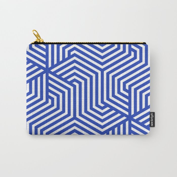 Denim blue - blue - Minimal Vector Seamless Pattern Carry-All Pouch