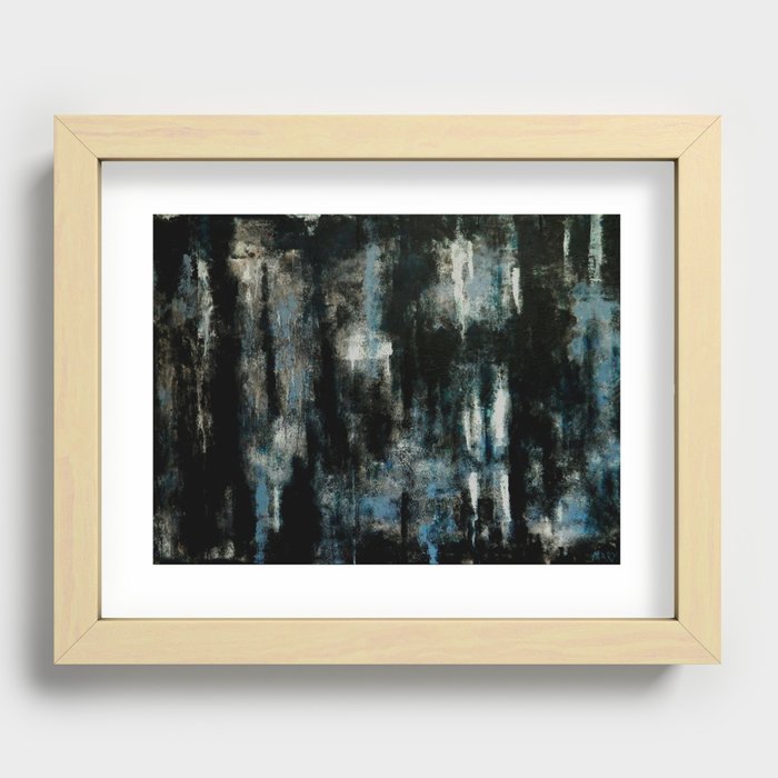 Black Rain Recessed Framed Print