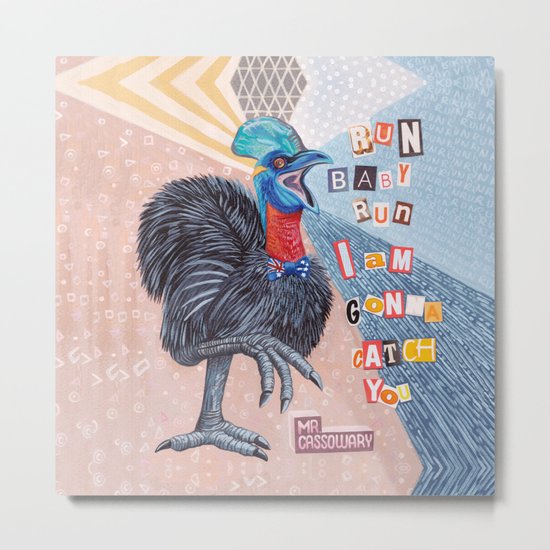 Mrs Cassowary Metal Print