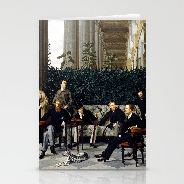 James Tissot The Circle of the Rue Royale Men's Club Stationery Cards