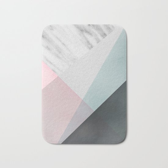 Scandinavian Mood Geometry Bath Mat