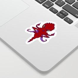Angry Octopus Sticker