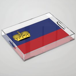 Liechtenstein Flag Print Liechtensteiner Country Pride Patriotic Pattern Acrylic Tray