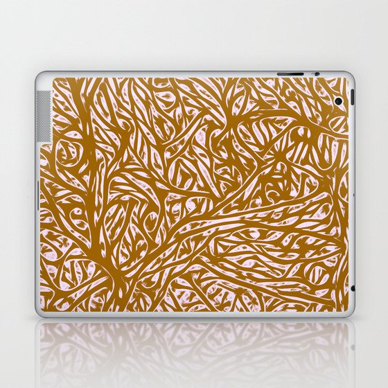 Summer Ochre Yellow Saffron - Abstract Botanical Nature Laptop & iPad Skin