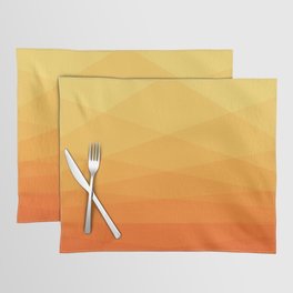 Orange and yellow ombre polygonal geometric pattern Placemat