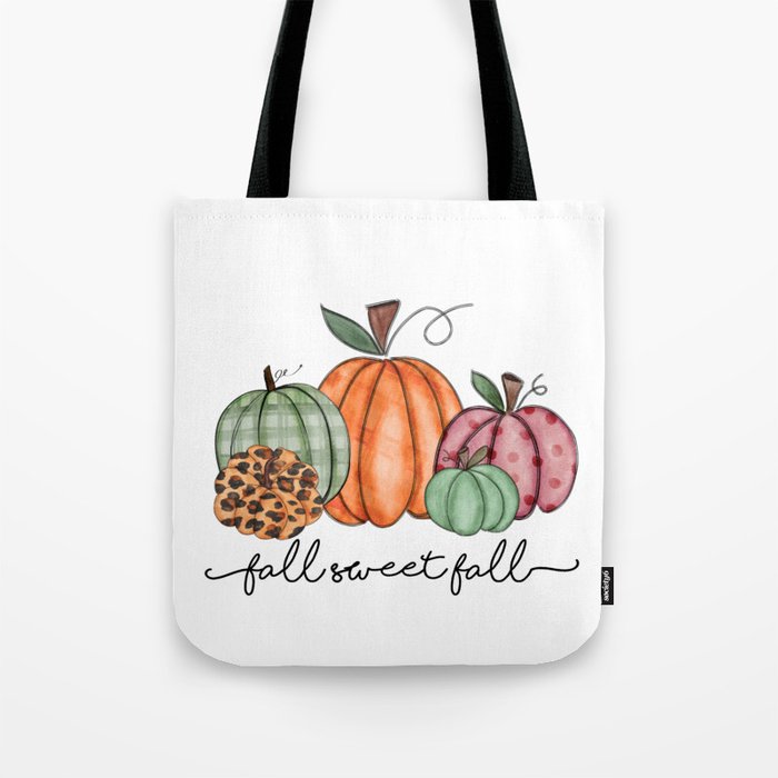 Fall sweet fall pumpkin design Tote Bag