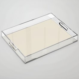 ARCTIC WOLF SOLID COLOR. Plain Pale Neutral  Acrylic Tray