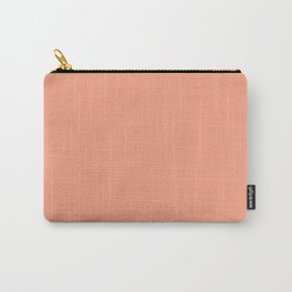 Hibiscus Solid Peach Flower Accent Carry-All Pouch