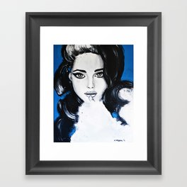 Miss M. in Blue  Framed Art Print