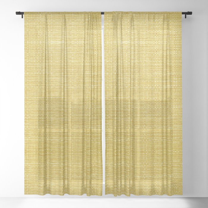 Golden Heritage Hand Woven Cloth Sheer Curtain