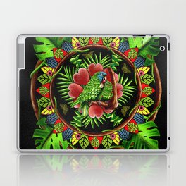 Jungle Love Birds Hearts Parrots Mandala Valentine Laptop Skin