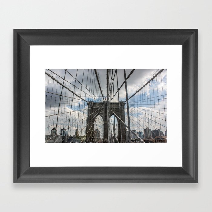 Brooklyn Bridge Centered Framed Art Print