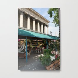 Paris Flower Vendor Metal Print | France, Photo 