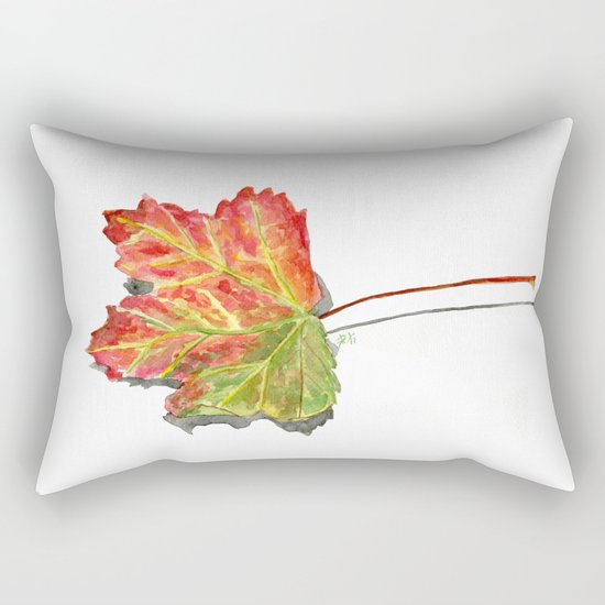 Autumn leaf of maple Rectangular Pillow