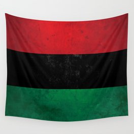 Distressed Afro-American / Pan-African / UNIA flag Wall Tapestry