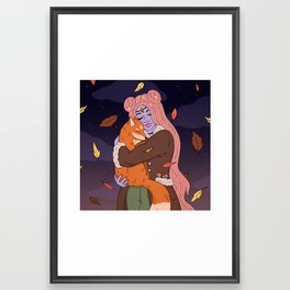 Fox Hug  Framed Art Print