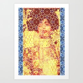 Gustav Klimt & Persian Ceramic Art inspired Art Print