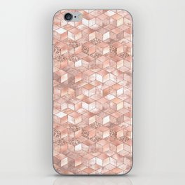 Luxury Rose Gold Geometric Pattern iPhone Skin