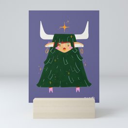 Festive Horn Tree Mini Art Print