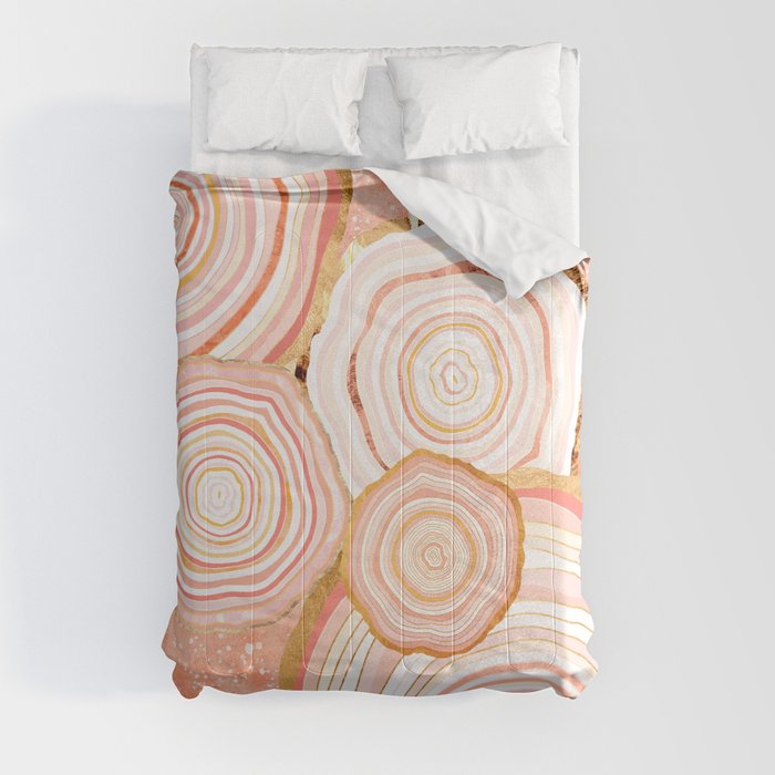 Coral Agate Abstract Comforter