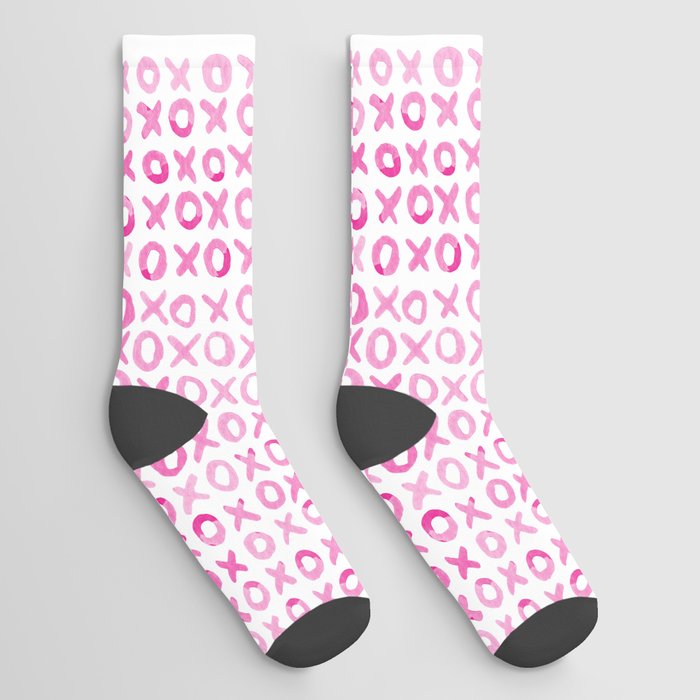 Xoxo valentine's day - pink Socks