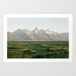 The Grand Tetons from Mormon Row | Wyoming Travel Photography Art Print
