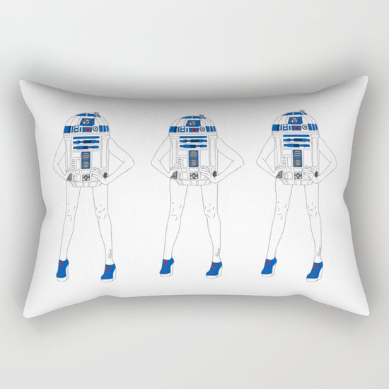 Girl R2-D2 Rectangular Pillow