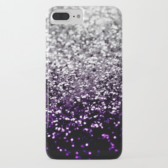 dark night purple black silver glitter #1 #shiny #decor #art #society6 iphone case