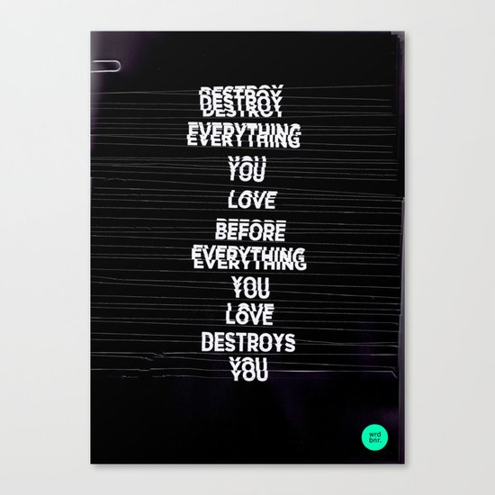 DESTROY / alt version Canvas Print