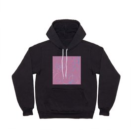 Modern Abstract Simple Blush Pink Teal Hand Drawn Lines Ombre Hoody