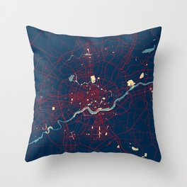 Shenyang City Map of Liaoning, China - Hope Throw Pillow