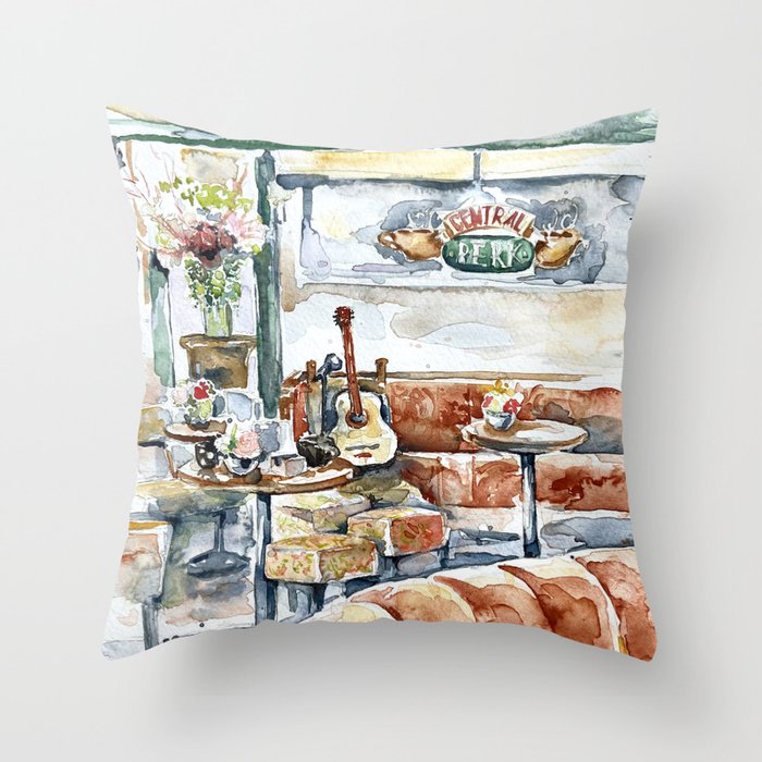 Friends TV Show Cafe Throw Pillow by Karamfila Society6