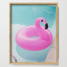 Giving You the Eye - Pink Flamingo Pool Floatie Serving Tray