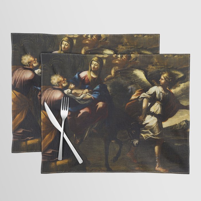 The Flight into Egypt by Giovanni Andrea Donducci (1655) Placemat