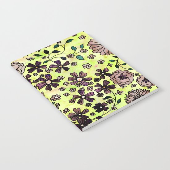 Brown Small Flowers Notebook