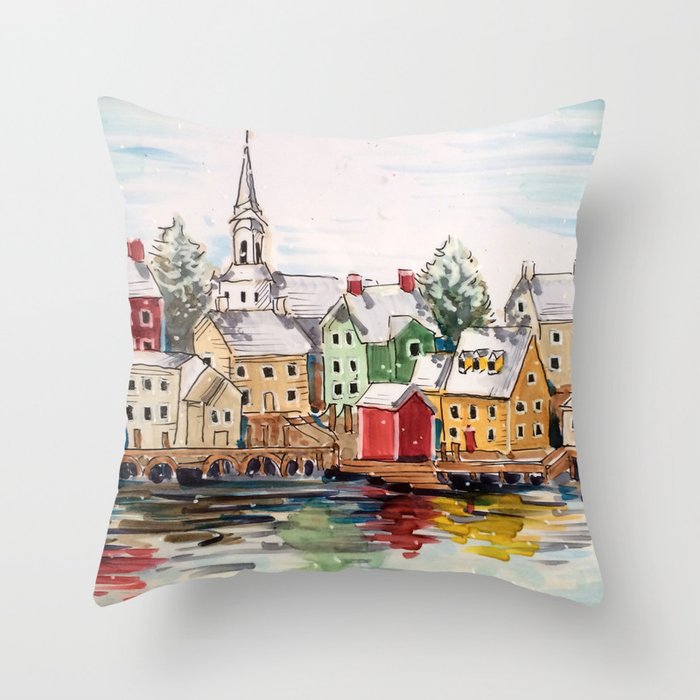 Portsmouth, New Hampshire Throw Pillow