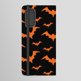 Halloween Bats Black & Orange Android Wallet Case