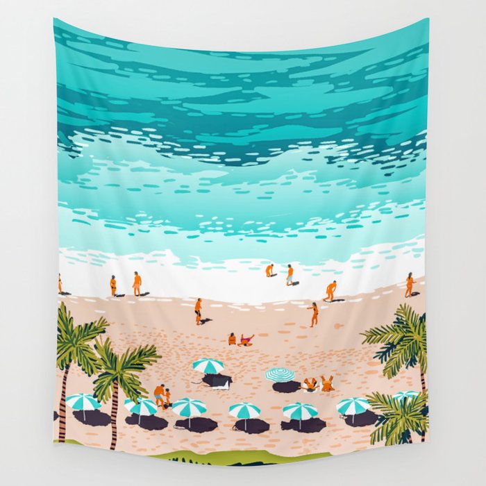 Dream in Colors Borrowed From The Sea | Ocean Tropical Beachy Summer | Swim Surf Travel Vacation Wall Tapestry