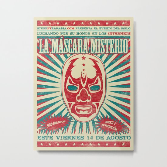 The Mysterious Mask Metal Print