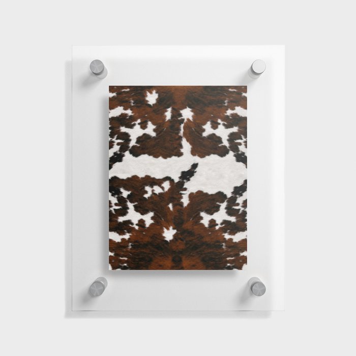 Cowhdie Abstraction (screen print) Floating Acrylic Print