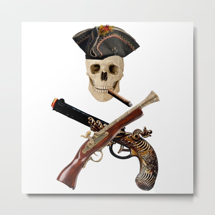 pirate icon and death Metal Print