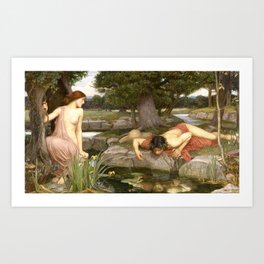 Echo and Narcissus by John William Walterhouse Art Print