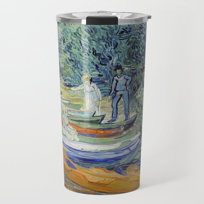 Bank of the Oise at Auvers Travel Mug