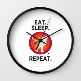 Eat. Sleep. Ice Hockey. Repeat. T Shirt Hockey Player TShirt Ice Hockey Shirt Vintage Gift Idea  Wall Clock