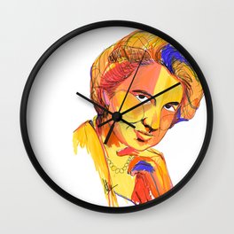 Rosalind Franklin by Aitana Pérez Wall Clock