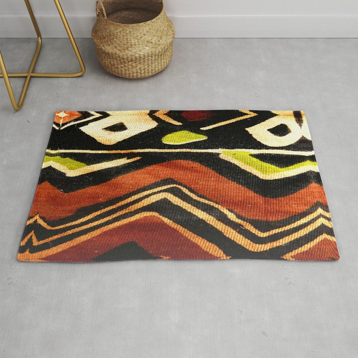 Africa Design Fabric Texture Rug By Bluedarkatlem Society6