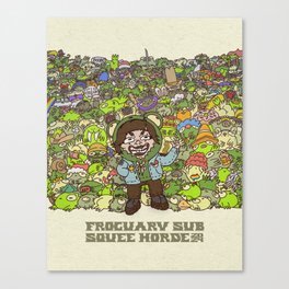 Froguary Subathon Frog Horde Canvas Print