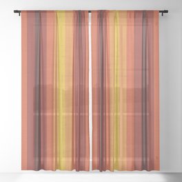 Retro 60S old stripes Sheer Curtain