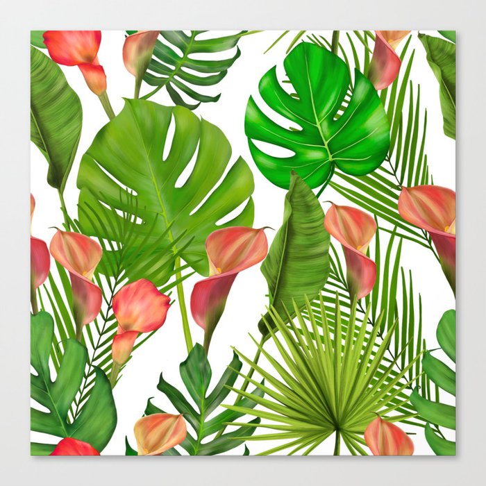 Simple Floral Patterns Canvas Print