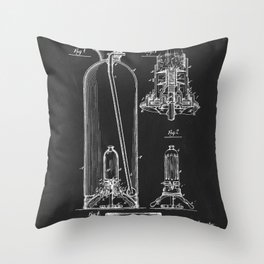 Fire extinguisher, patent Throw Pillow